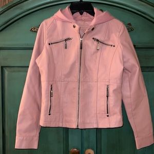 Faux Leather Moto Jacket.